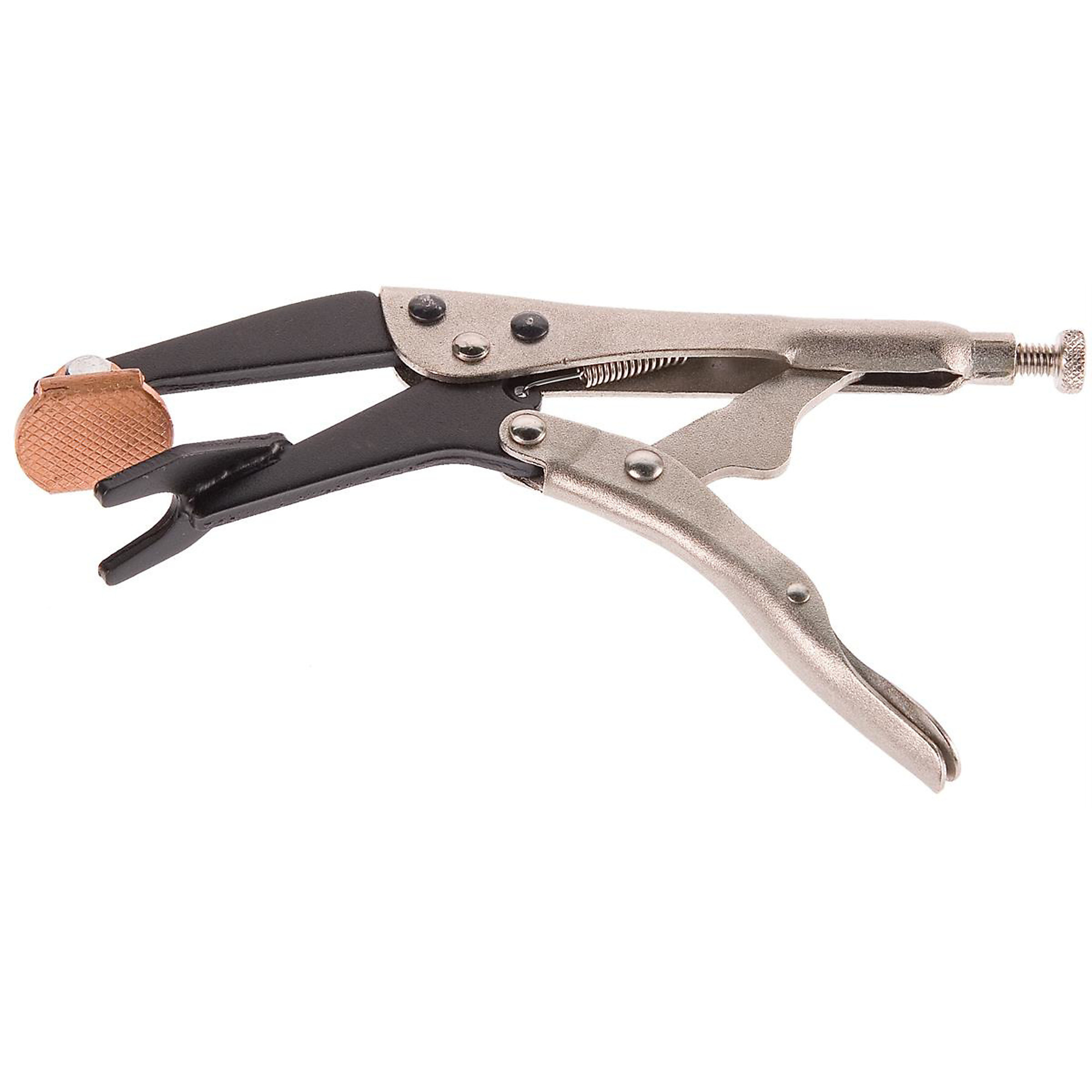 Steck Manufacturing Plugweld Locking Pliers — Heavy-Duty, Copper Alloy Backing Plate, Non-Stick Welding, Model# STC23230